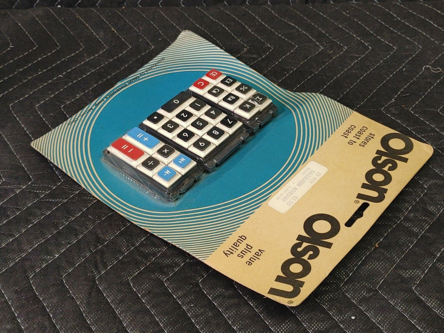 Vtg 1980s NOS OLSON Numeric Keyboard in Package - Calculator Keypad Number XM611