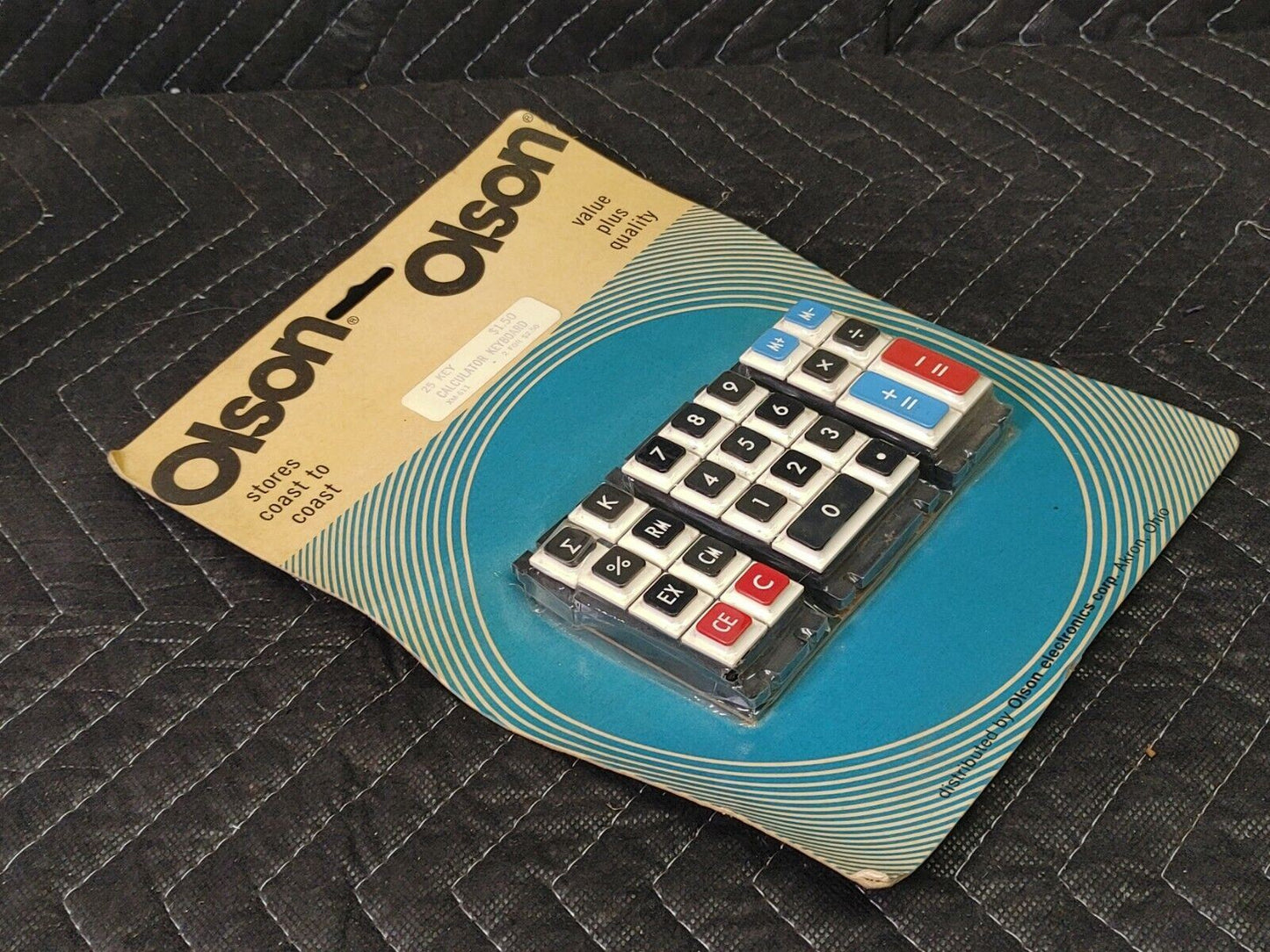 Vtg 1980s NOS OLSON Numeric Keyboard in Package - Calculator Keypad Number XM611