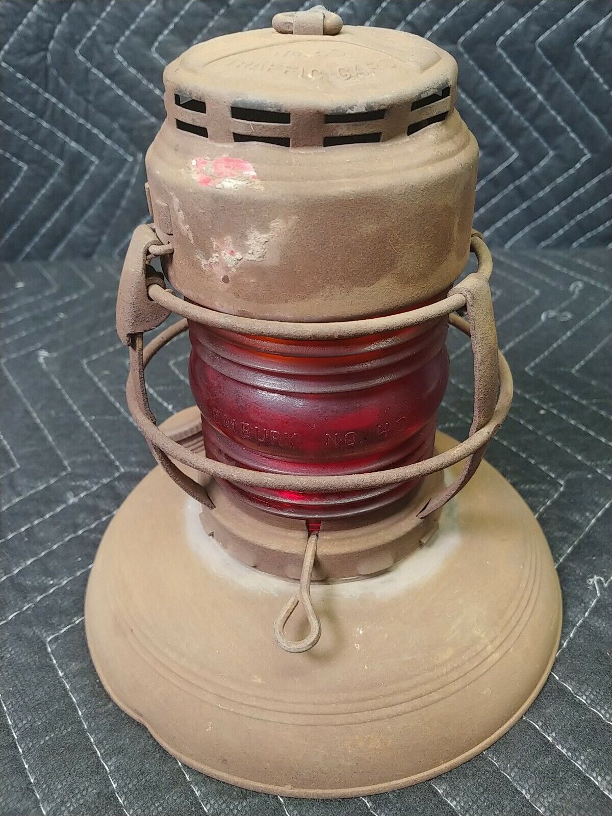 Embury Lantern with Red Lamp No 40 Traffic Gard Warsaw NY