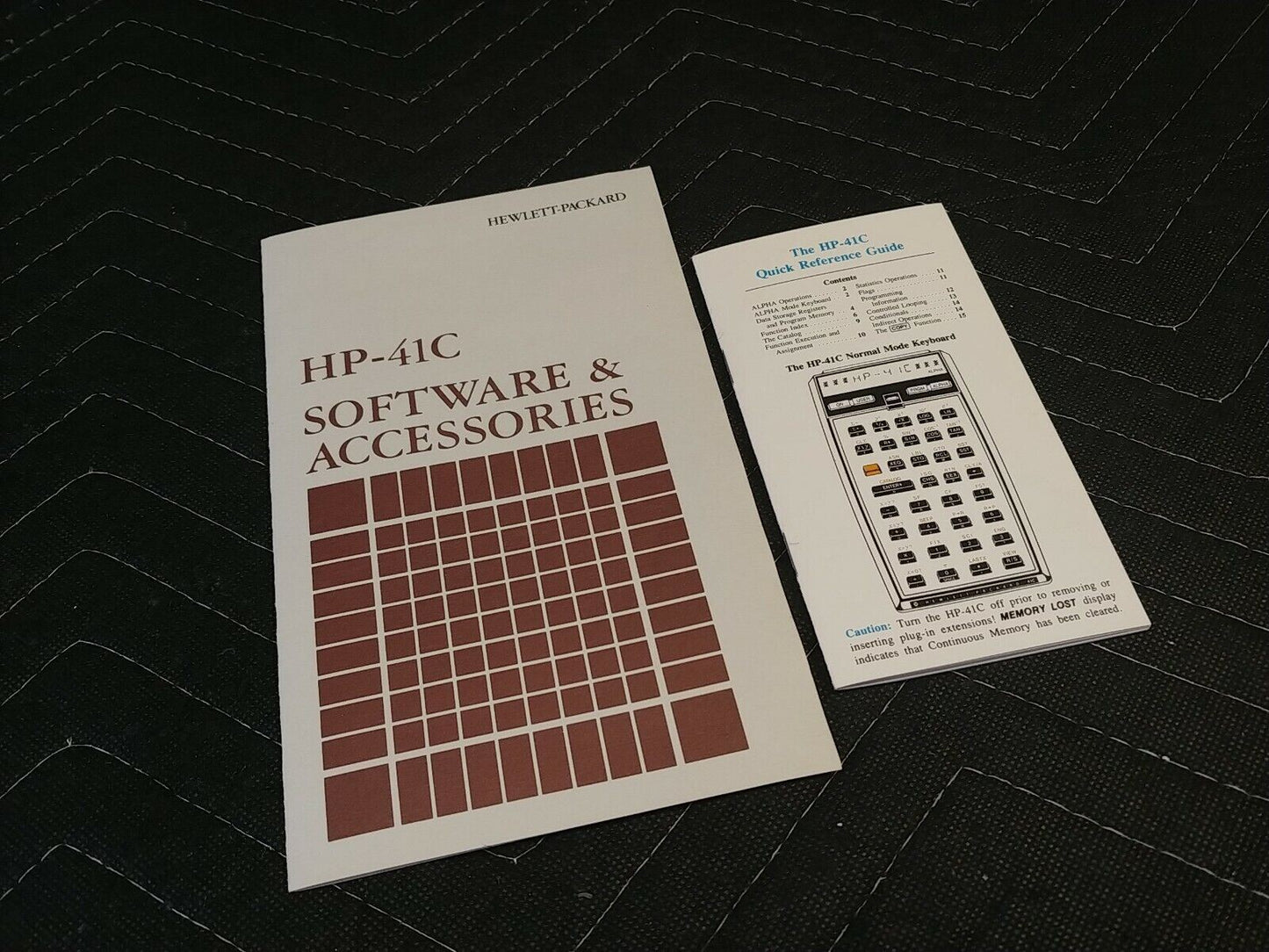 HP 41C Software & Accessory Pamphlet + Quick Refernce Guide