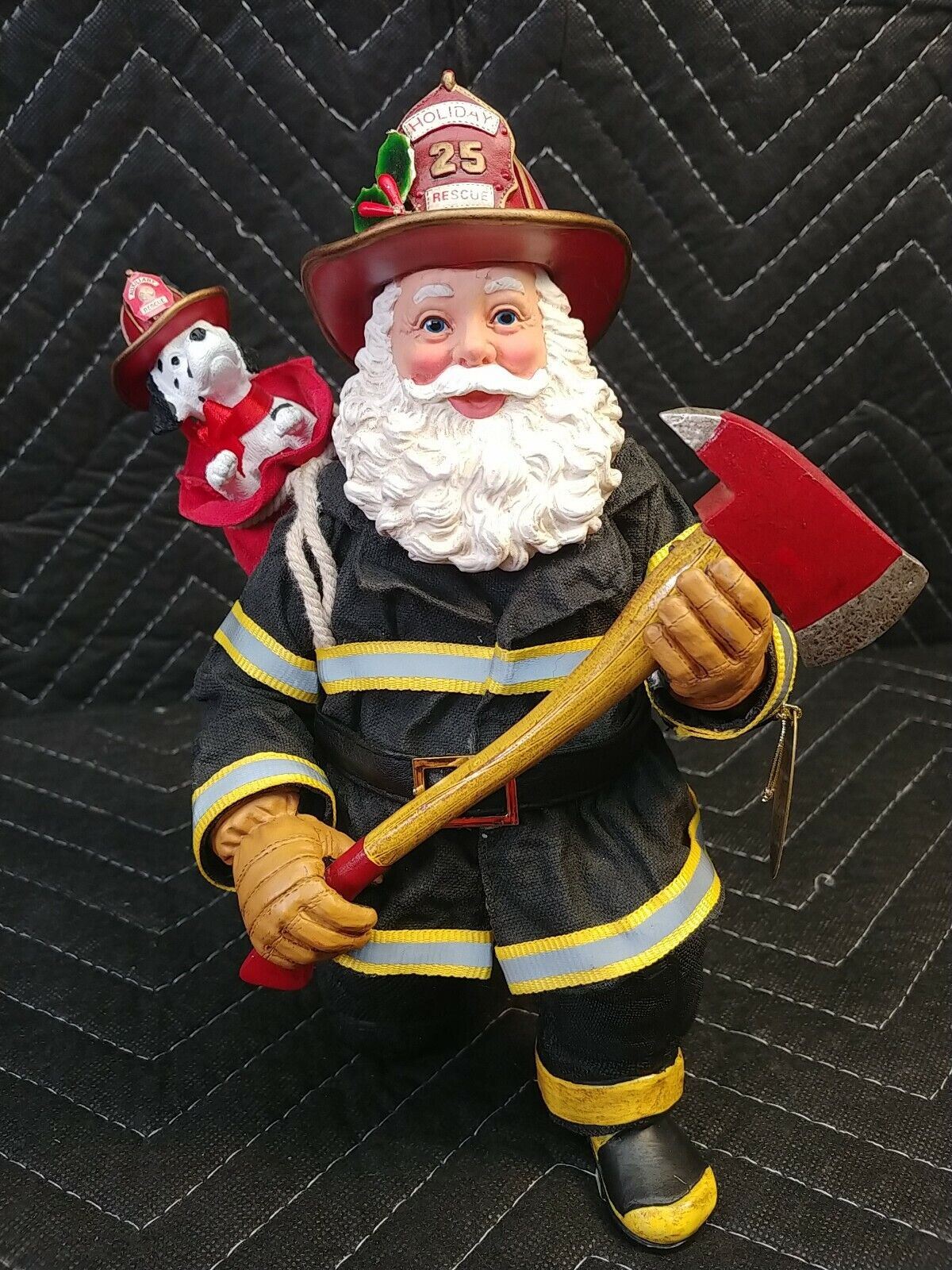 Fireman Santa POSSIBLE DREAMS CLOTHTIQUE Ruff Job #4038679 Dept 56 Dalmation Dog