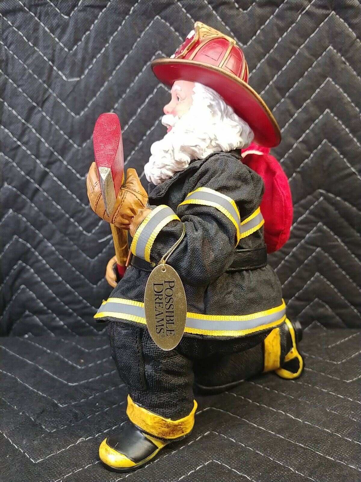 Fireman Santa POSSIBLE DREAMS CLOTHTIQUE Ruff Job #4038679 Dept 56 Dalmation Dog