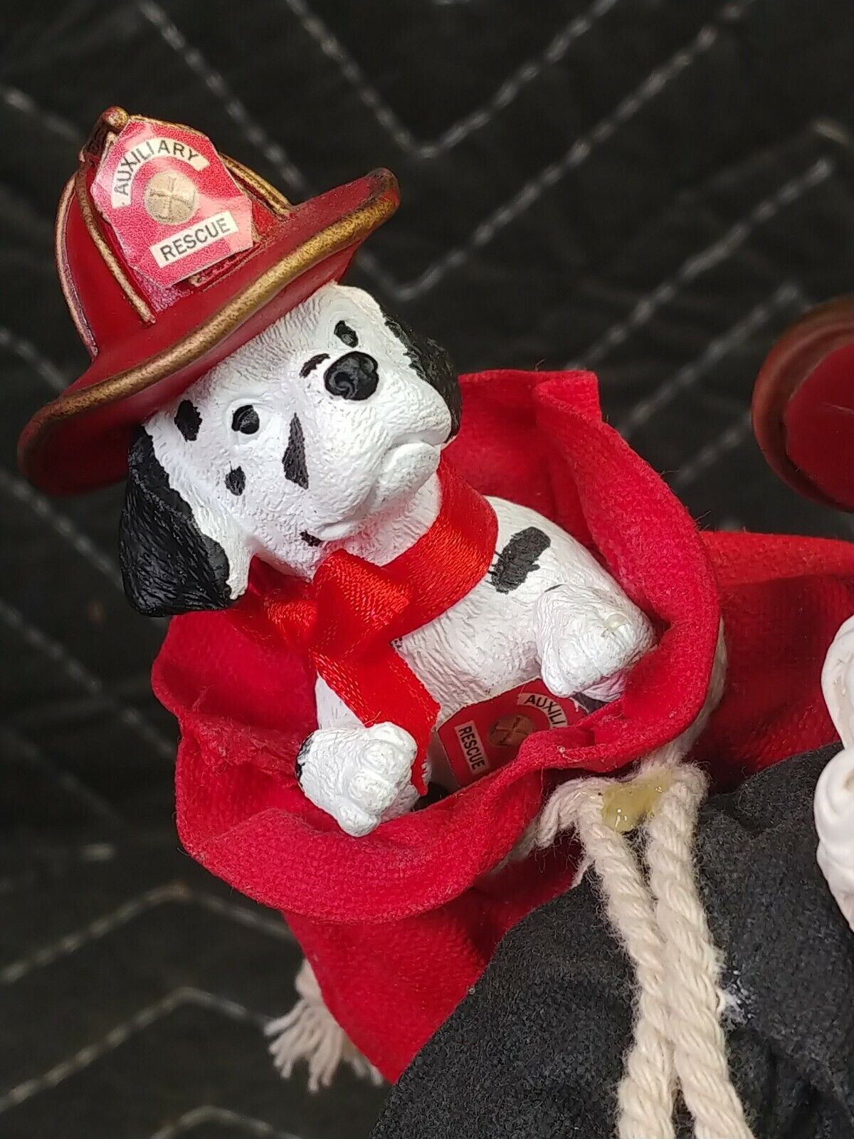 Fireman Santa POSSIBLE DREAMS CLOTHTIQUE Ruff Job #4038679 Dept 56 Dalmation Dog