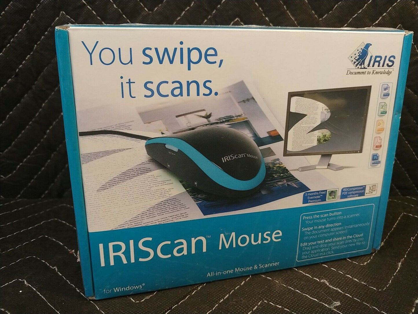 NEW in box, Sealed IRIScan Mouse 457885 All-in-one Mouse & Scanner for Windows