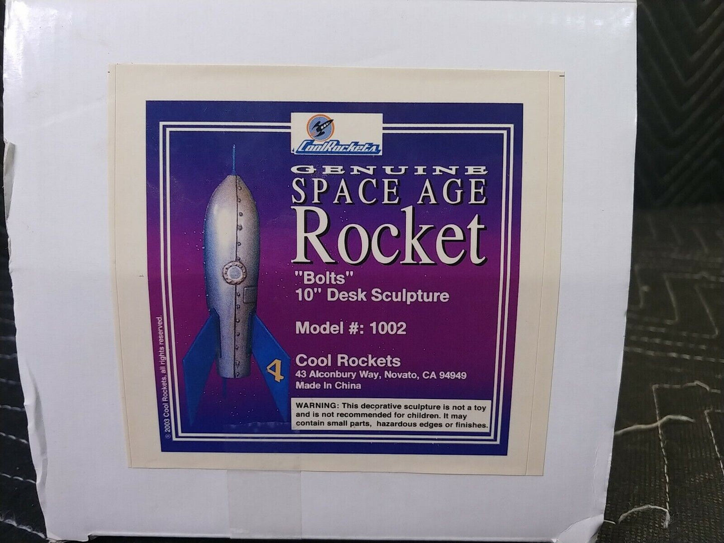 Genuine Space Age Rocket Bolts 10" Desk Sculpture * READ *