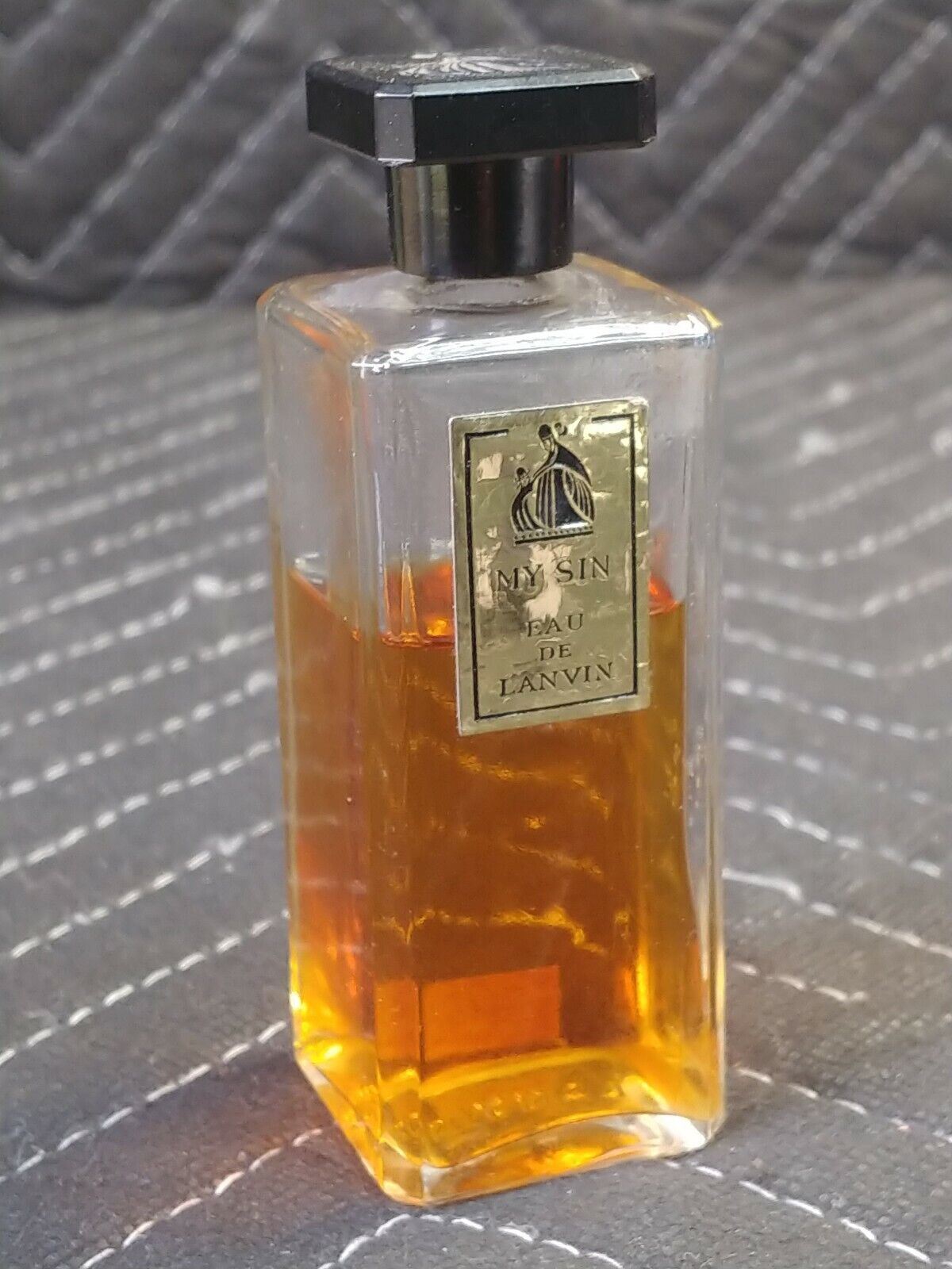 Vintage Lanvin MY SIN Eau de Lanvin Splash 2 oz Gold Label 70% Full