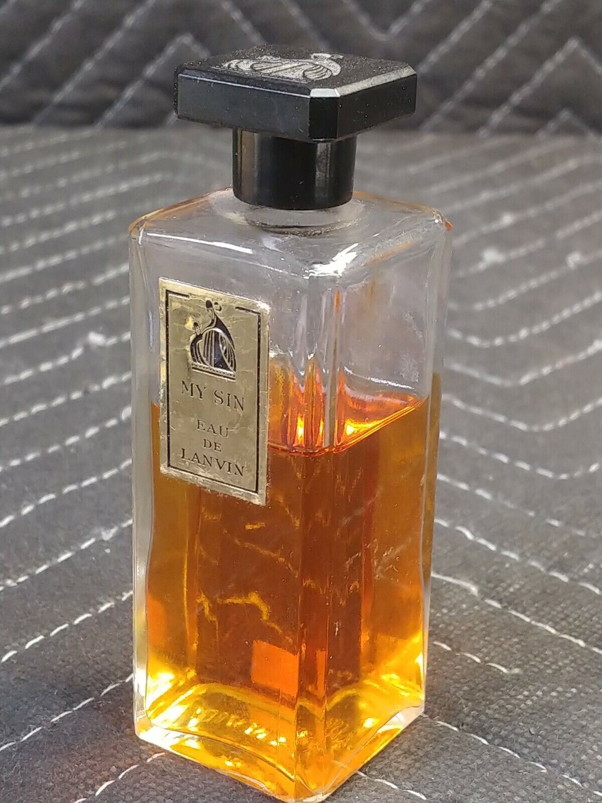 Vintage Lanvin MY SIN Eau de Lanvin Splash 2 oz Gold Label 70% Full