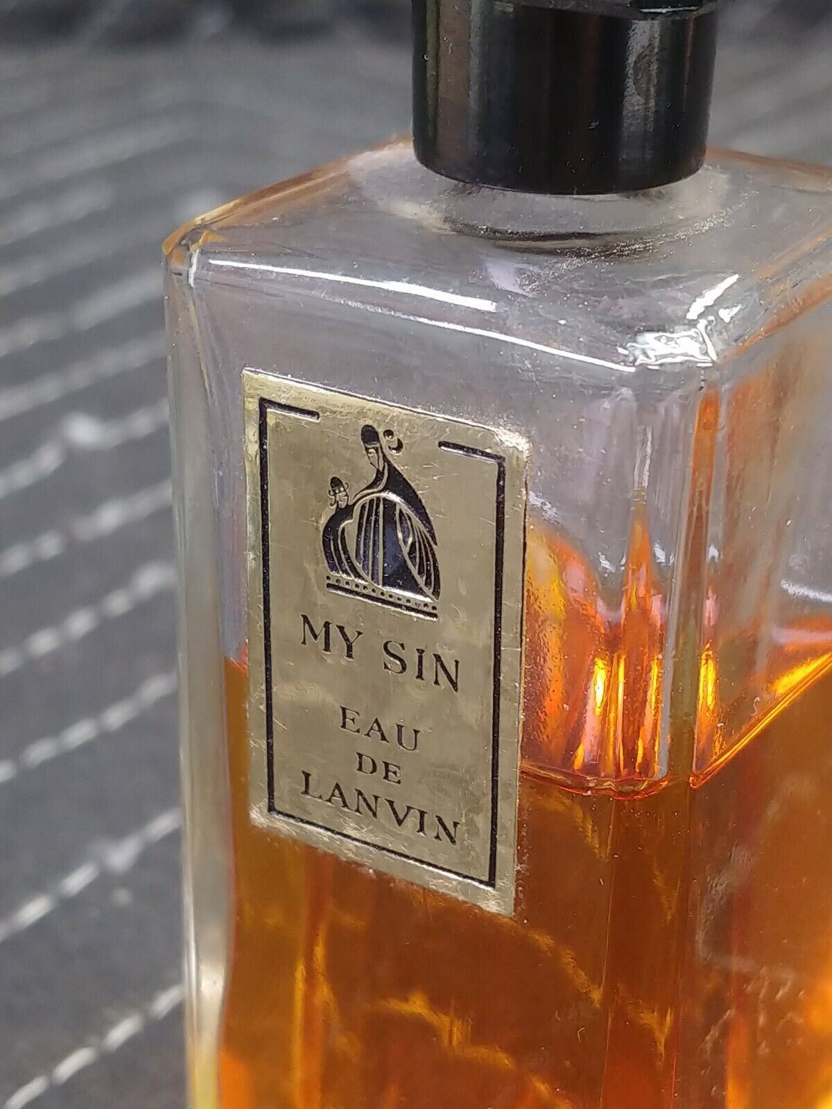 Vintage Lanvin MY SIN Eau de Lanvin Splash 2 oz Gold Label 70% Full