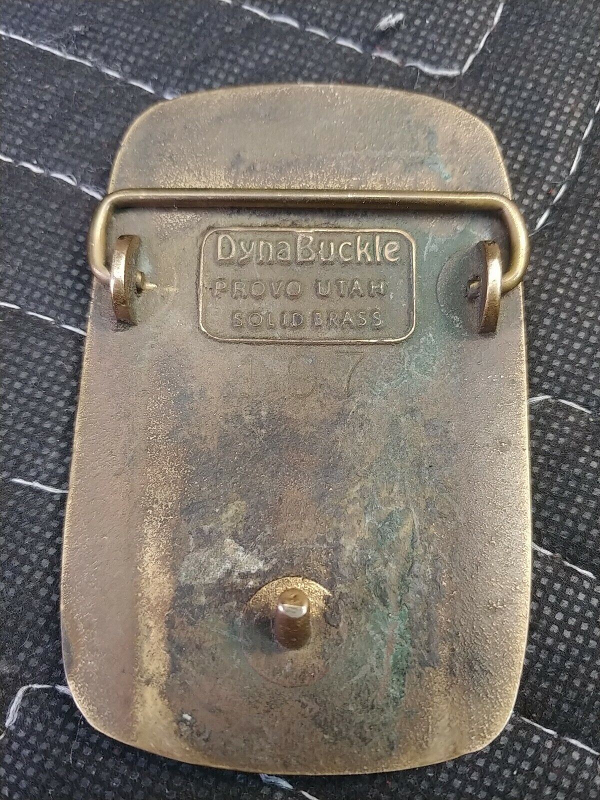 Vintage  Dynabuckle Provo Utah Solid Brass Belt Buckle Dyna IFR