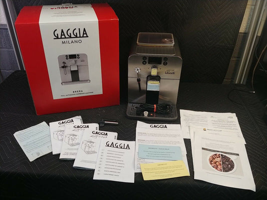 Gaggia Brera Espresso Machine - Black/Silver w/ Box, Paper and Accessories