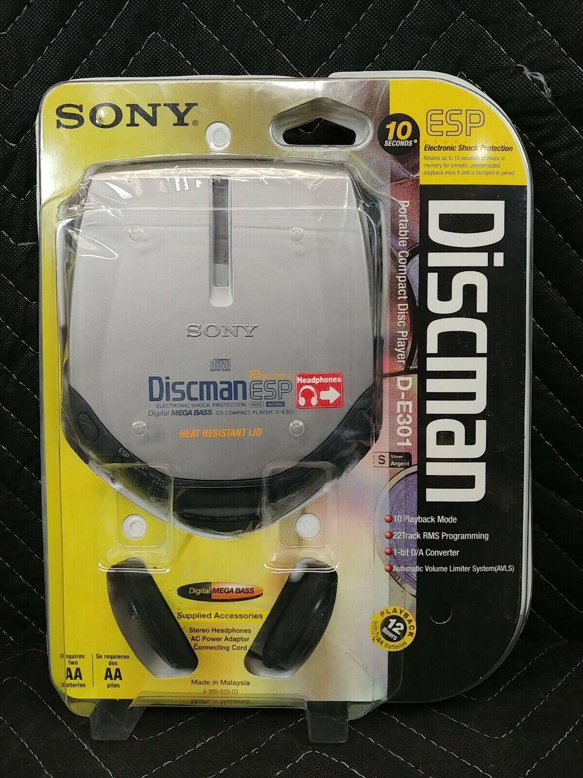 Vintage! Sony Discman D-E301 Portable CD Player, NEW in original package