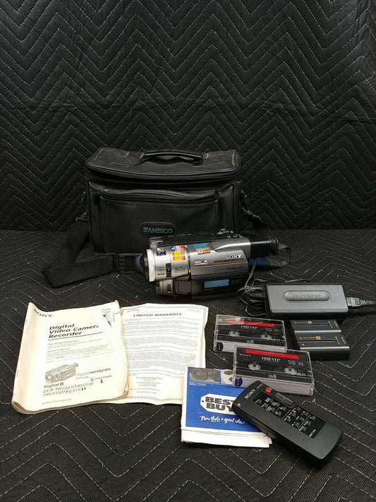 Sony DCR-TRV310 Digital 8 Handycam Bundle Camcorder Video Transfer TESTED WORKS