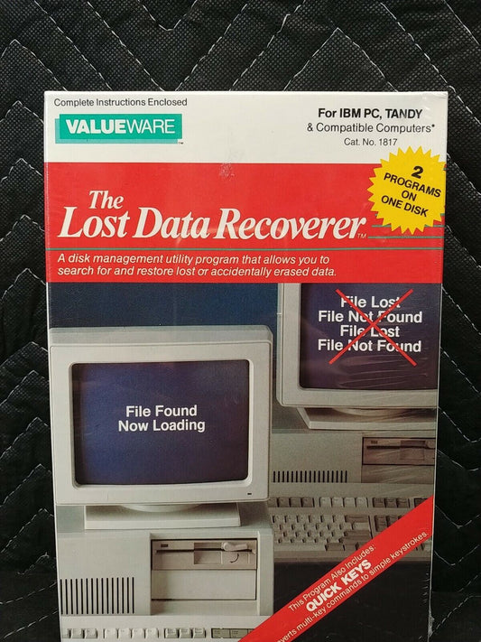 Valueware The Lost Data Recoverer for IBM PC Tandy & Compatible Computers