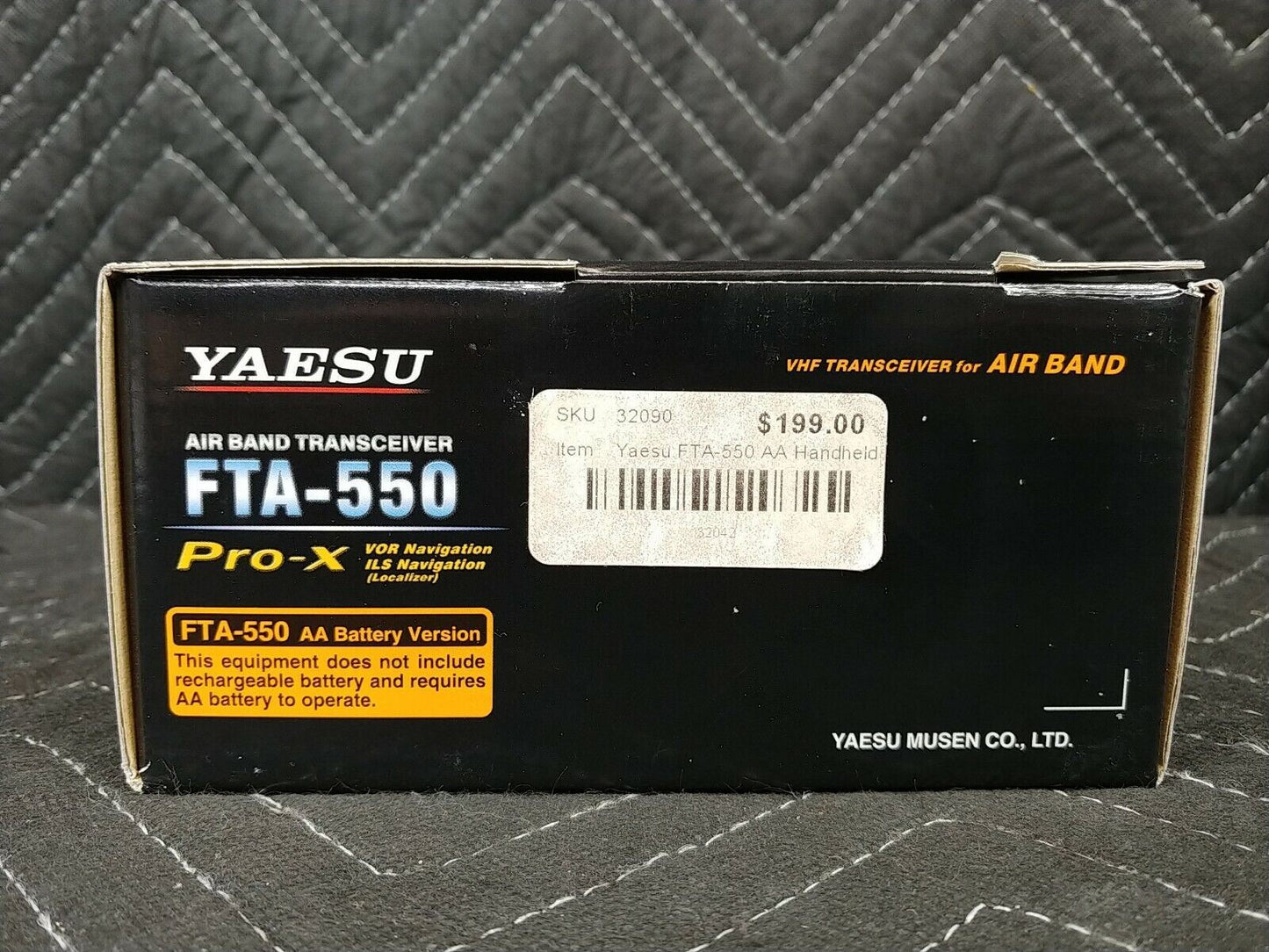Yaesu FTA550 Air Band Handheld VHF Transceiver - VOR ILS Localizer