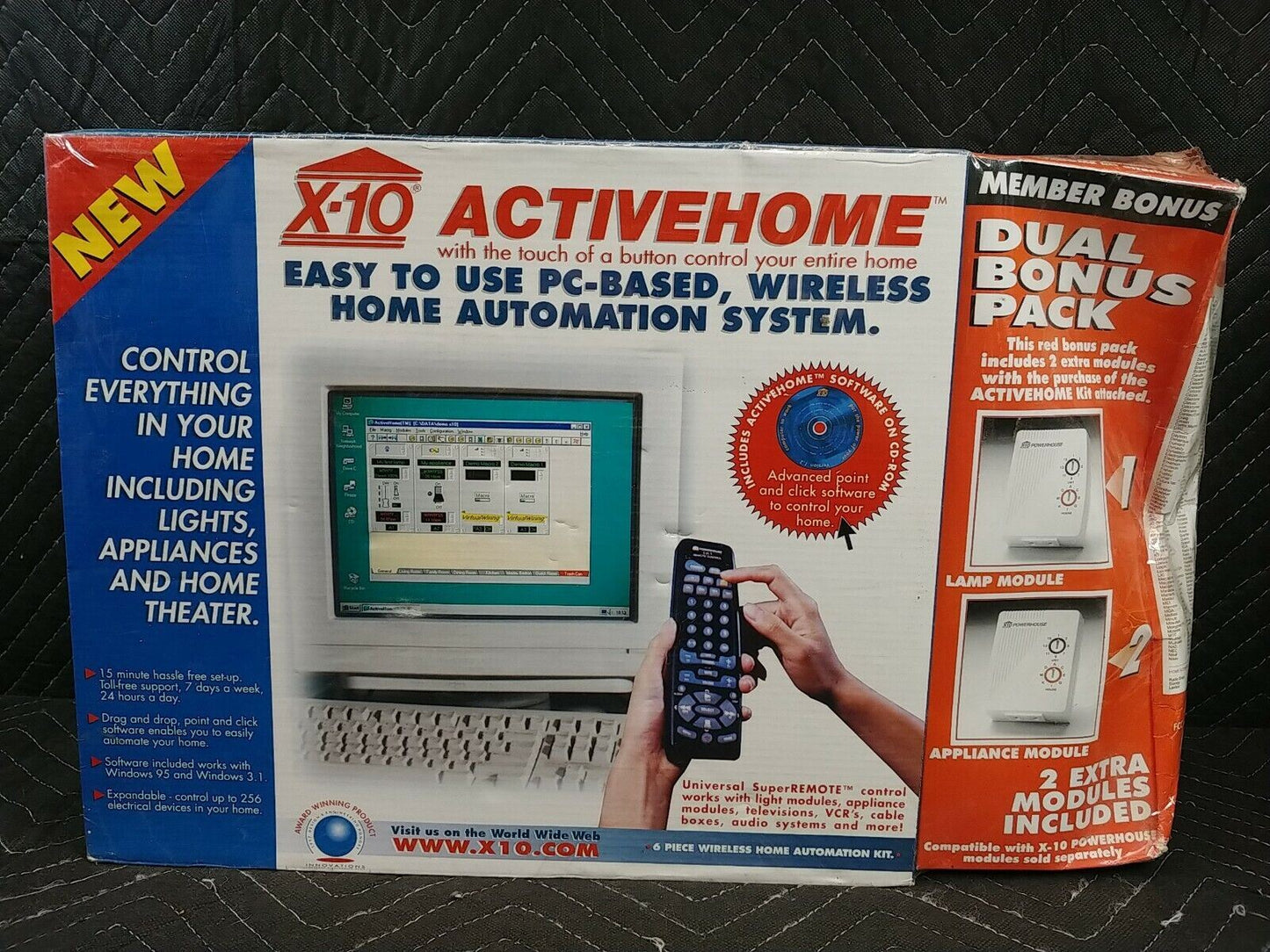 NOS - X-10 ActiveHome PC Based Home Automation System DUAL BONUS PACK - UNOPENED