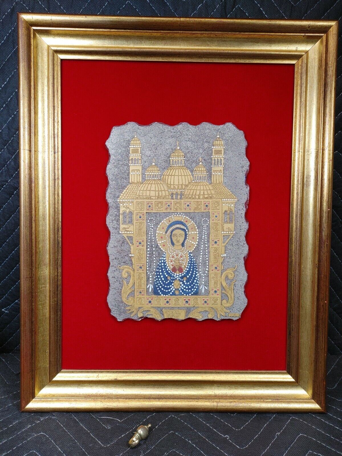 Bruber - Madonna & Child, Chiseled Crystal, Painted Gold Platinum Murano Venice