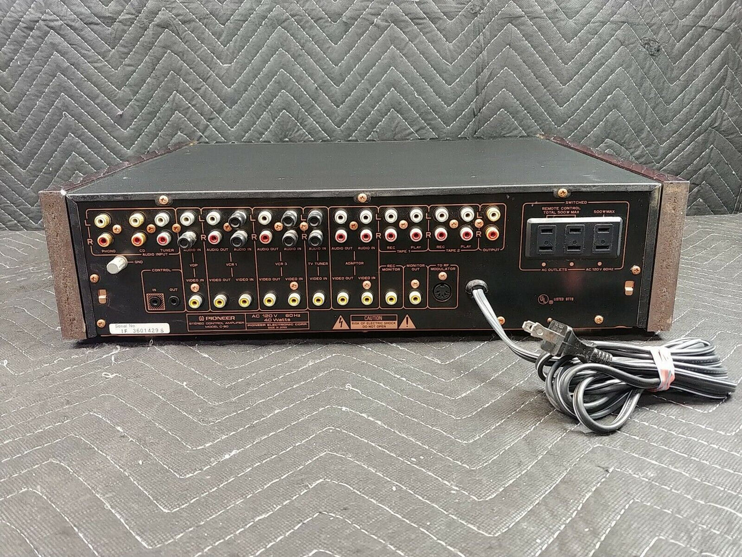 Pioneer C-90 Stereo Reference Control Amplifier - Partially Working