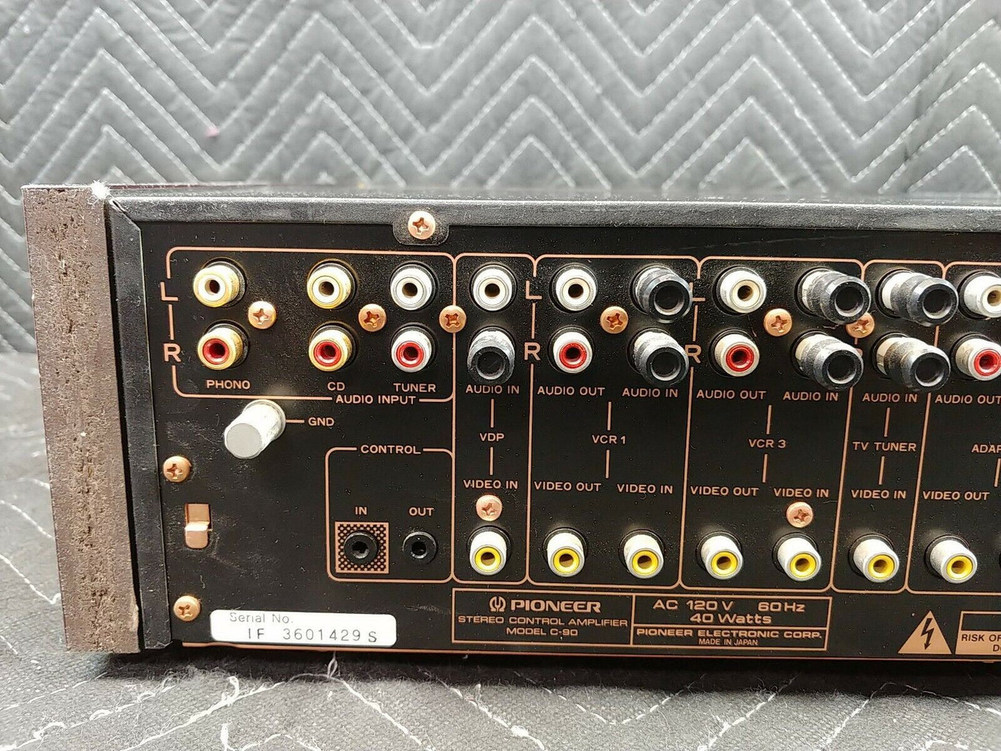 Pioneer C-90 Stereo Reference Control Amplifier - Partially Working