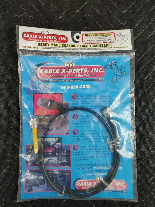 Cable X-Perts 3' foot CXPO8XC (RG8X-MINI) N Type Male Connectors both ends.