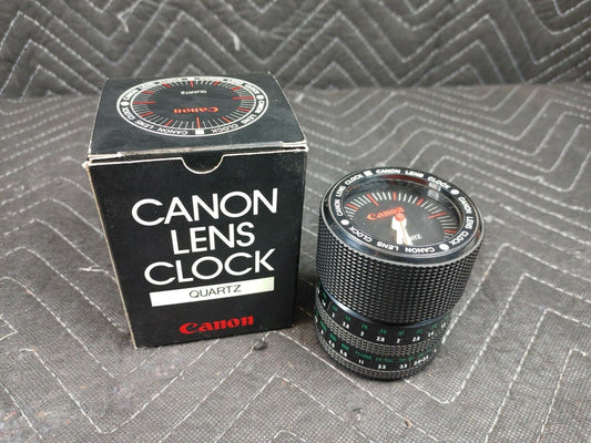 Canon FD Lens Battery Operated Novelty Quartz Clock Japan - Vintage