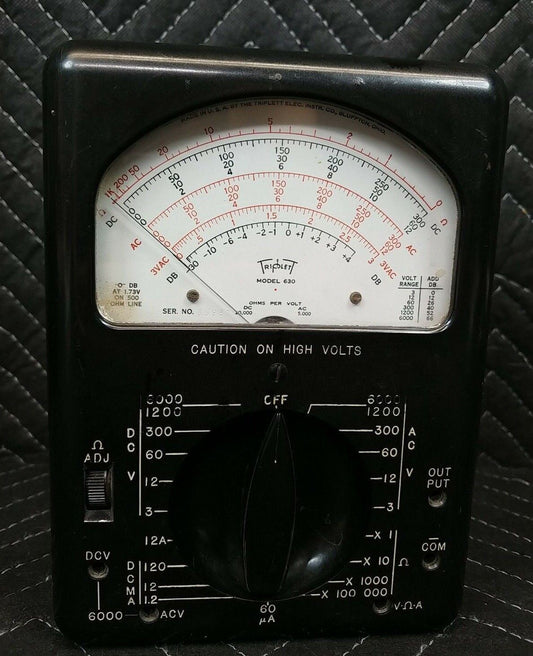 Triplett Model 630 Vintage Multimeter