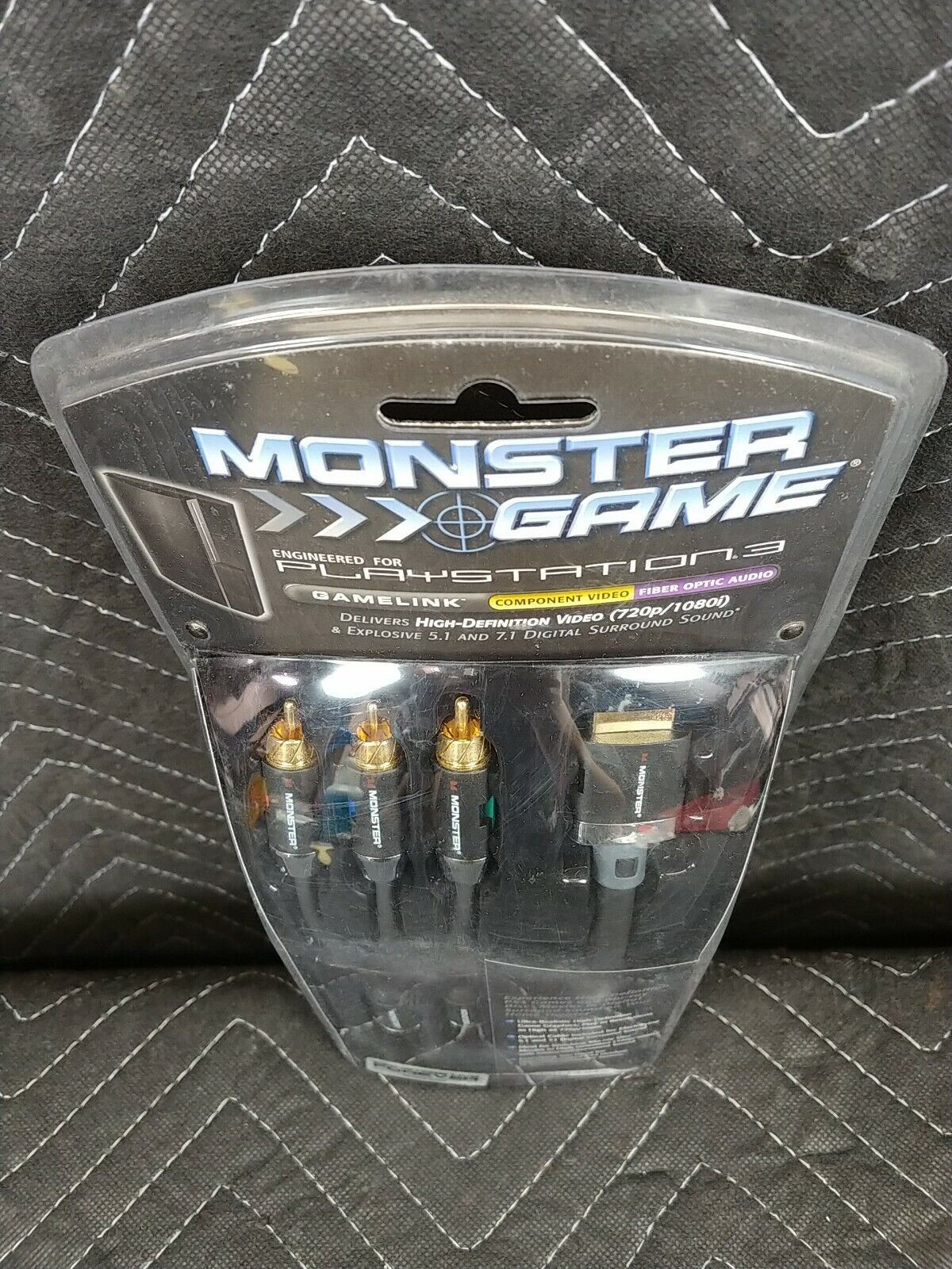 Monster Game PS3 Component Video Fiber Optic Audio 10ft Cable PS3/2