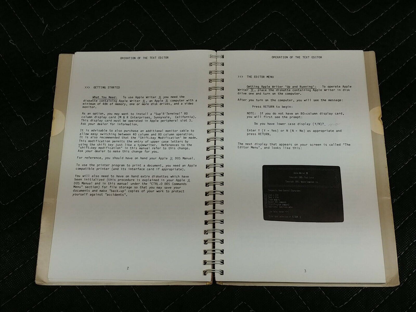 Apple Writer ][ Operating Manual - Paul Lutus and Liane Finstad