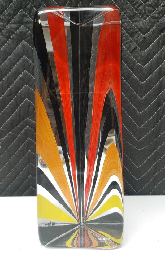 Kosta Boda Signed Art Glass Kaleidscope By Monica Backstrom