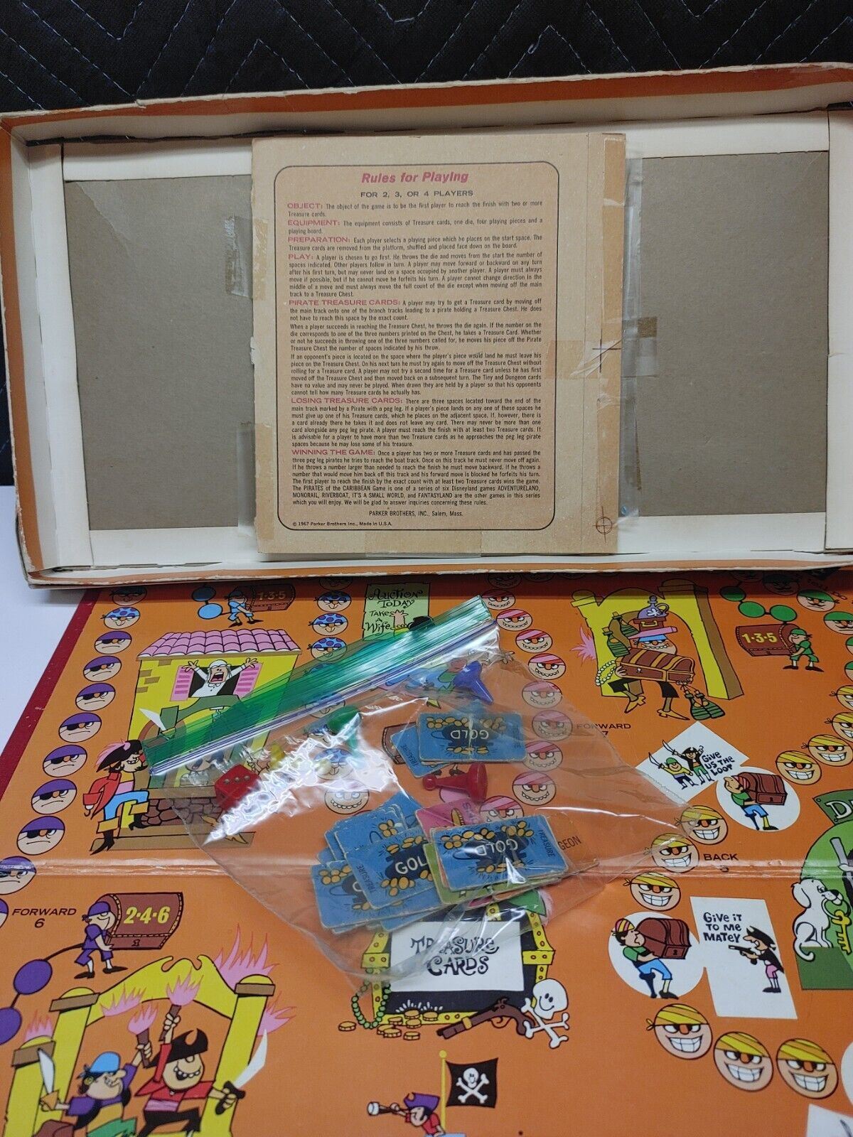 Disneyland Pirates of The Caribbean Game 1967 by Parker Brothers Vintage