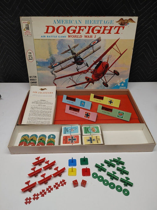 Vintage Milton Bradley DOGFIGHT WWI COMPLETE American Heritage Board Game 4302