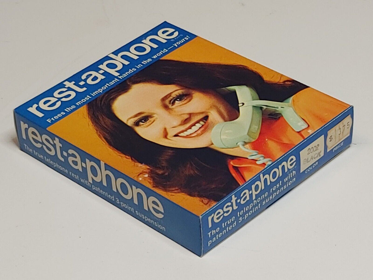 Phone Receiver Rest NOS VTG USA Rest-A-Phone Landline Shoulder Support Telephone Phone Res ...