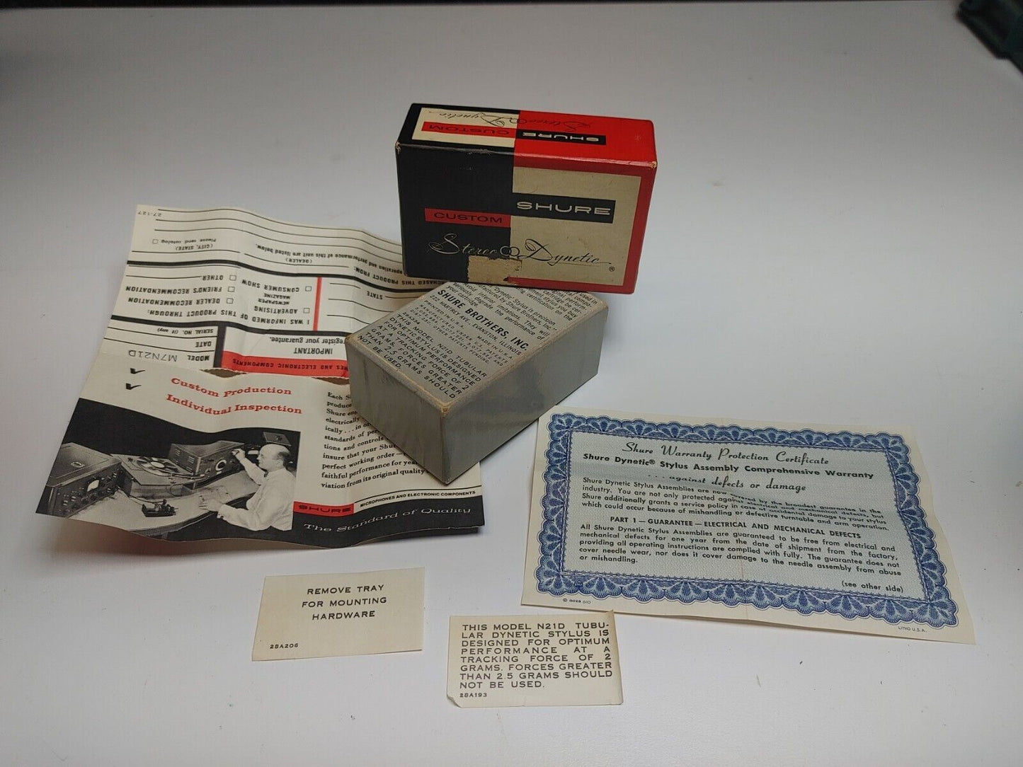 Shure N21D Dynetic Cartridge - Box & Papers Only