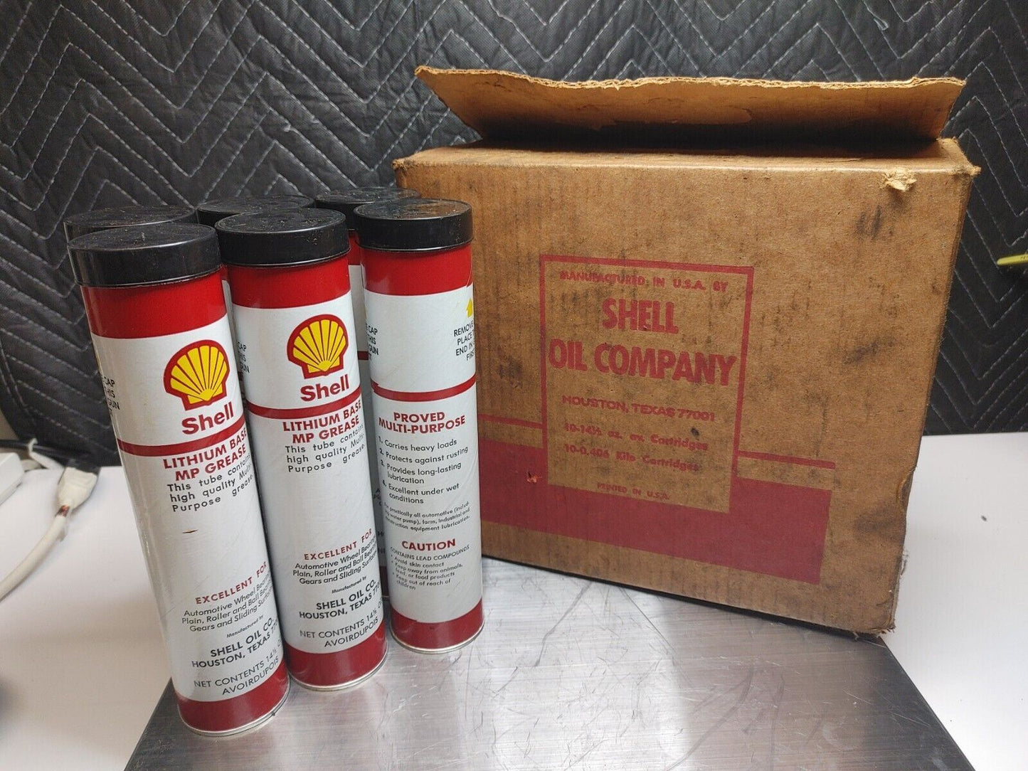 Lot of 6x Vintage Shell Lithium Base MP Grease 14.5 oz NEW NOS