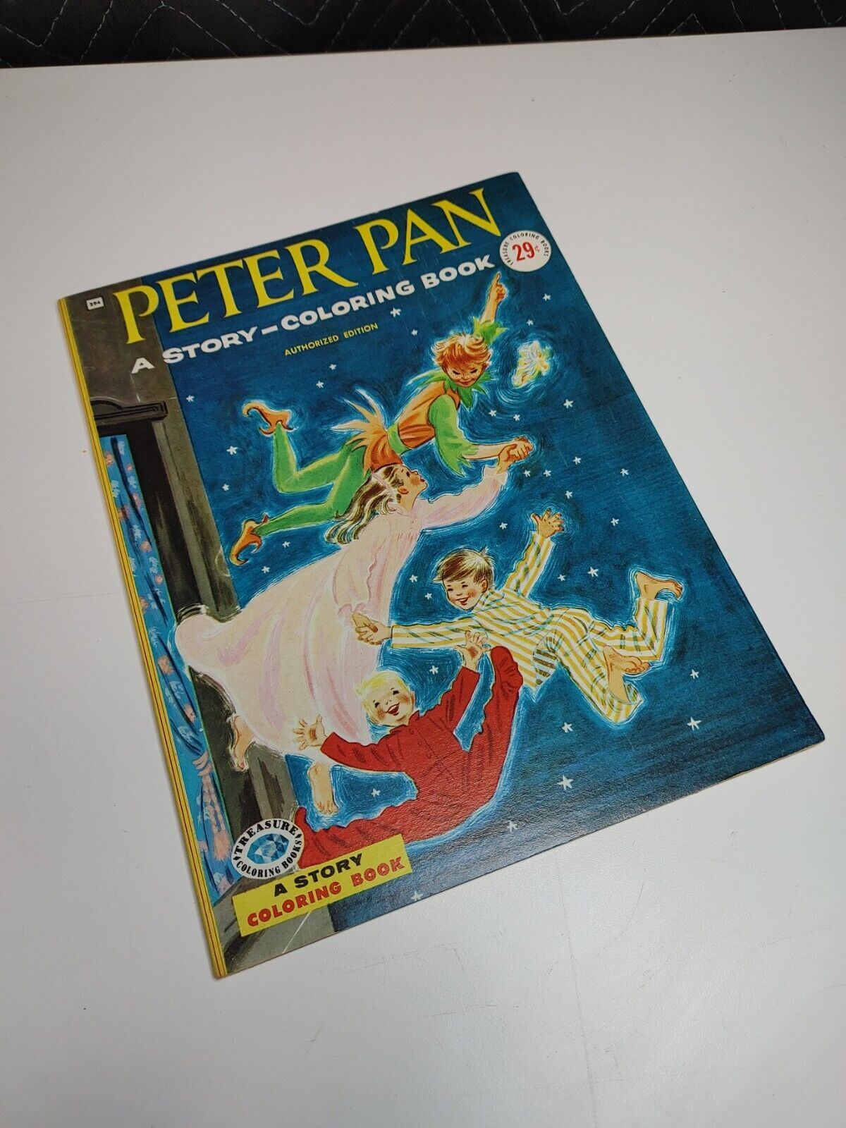 Peter Pan - A Story Coloring Book 1956, Treasure Books - NOS - Unused