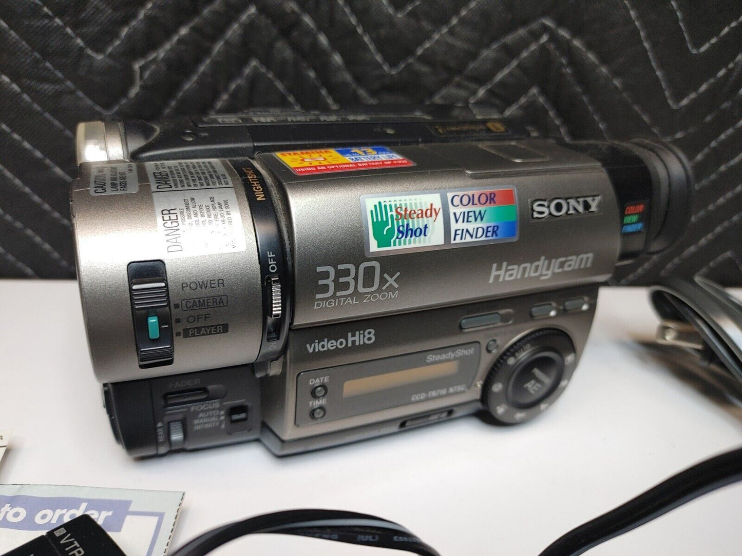 Sony Handycam Hi8 Video8 CCD-TR716 Camcorder w/ Manual - Camera - Video Transfer