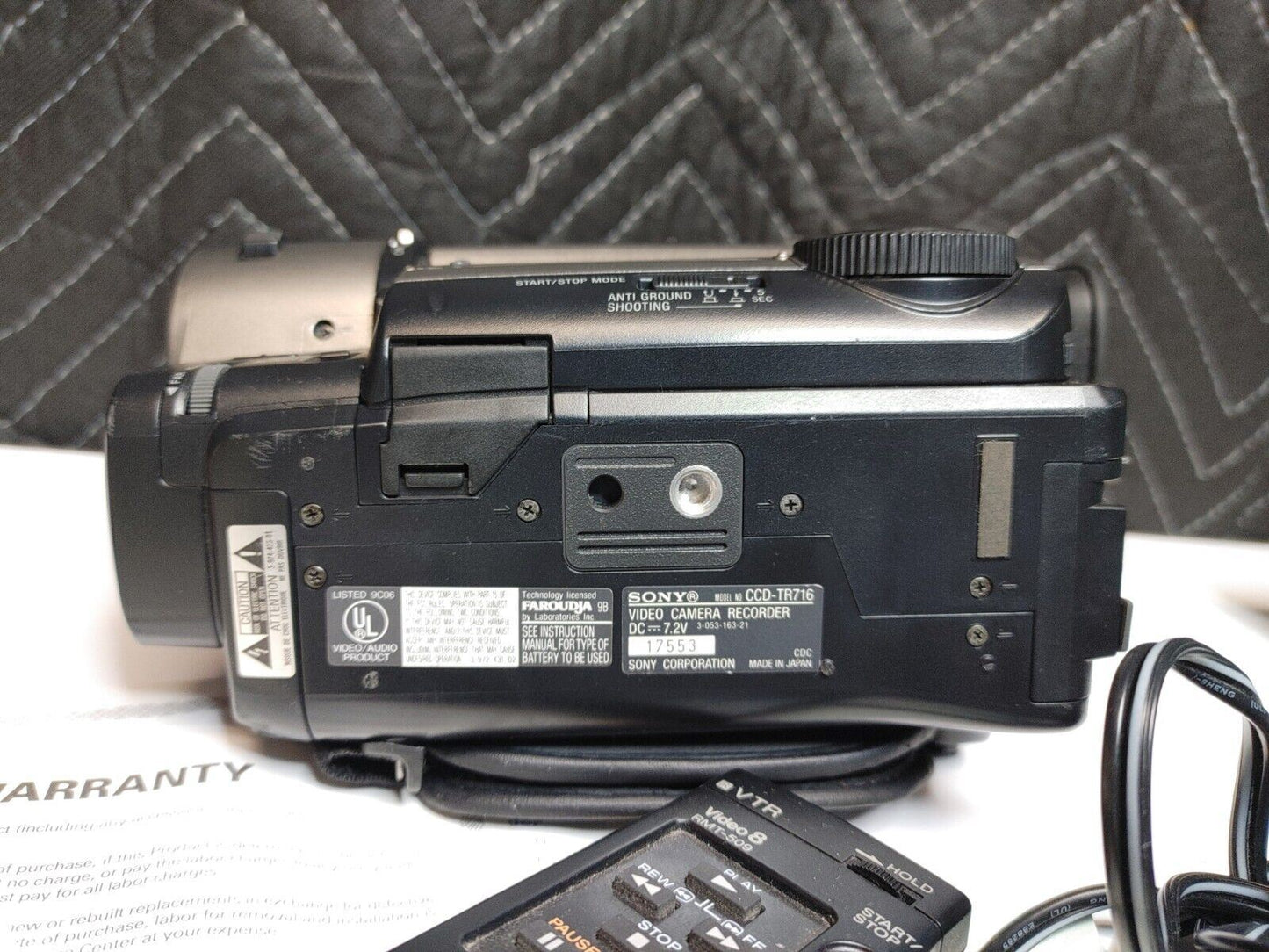 Sony Handycam Hi8 Video8 CCD-TR716 Camcorder w/ Manual - Camera - Video Transfer