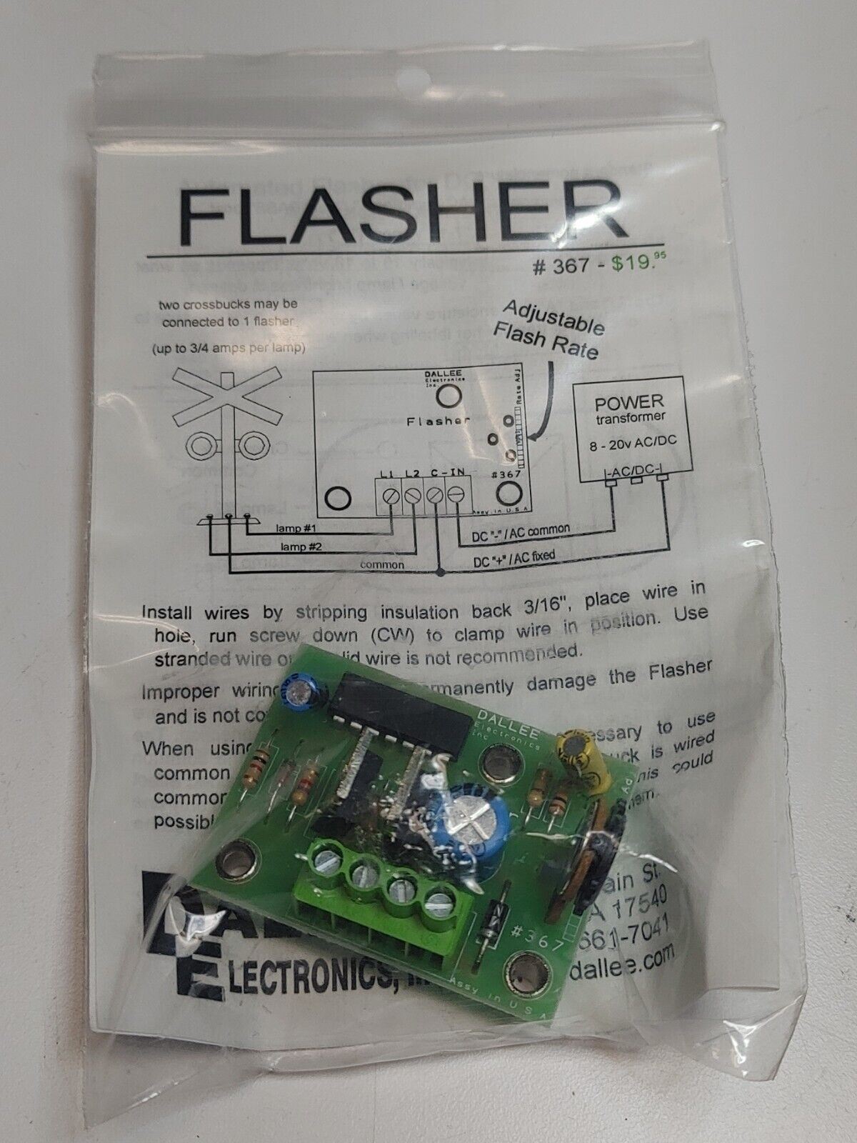 Dallee Electronics 367 - Grade Crossing Flasher Controller