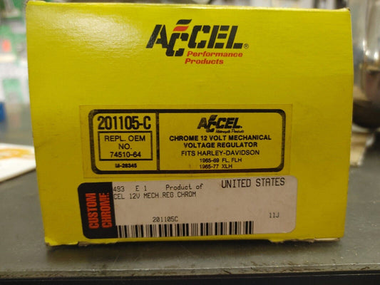 1965-1977 XL/FL/FLH 12 Volt Delco Type Accel Mechanical Voltage Regulator Harley