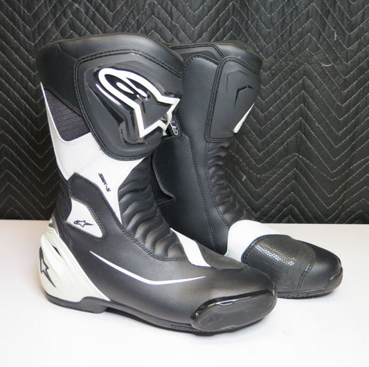 Alpinestars SMX S Men's Boots White/Black US Size 9.5 Euro 44 - Hardly worn