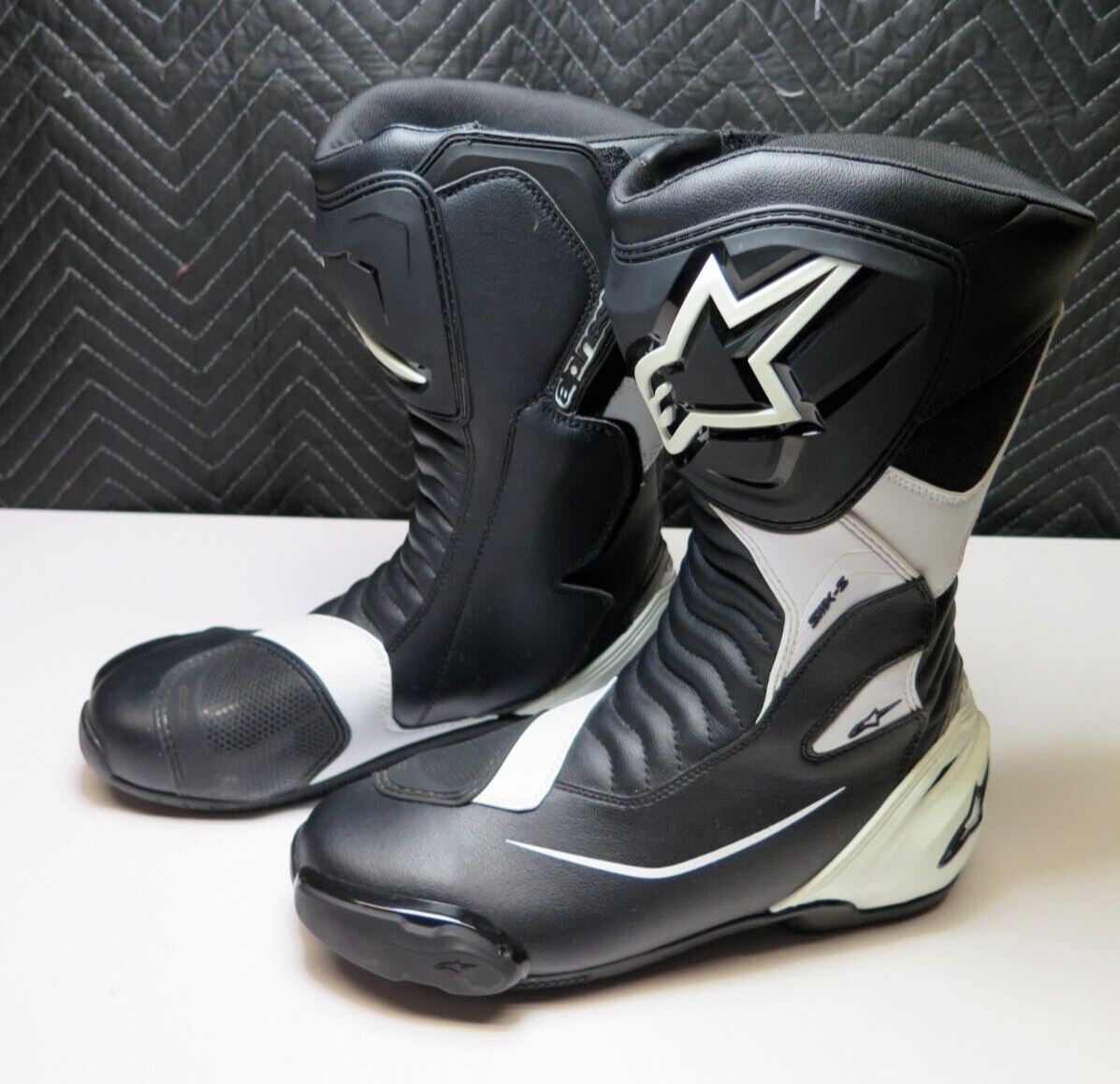 Alpinestars SMX S Men's Boots White/Black US Size 9.5 Euro 44 - Hardly worn