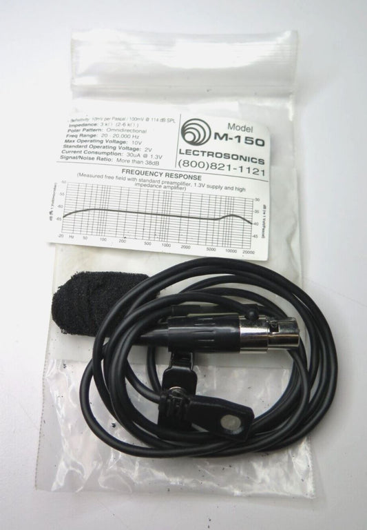 NOS Lectrosonics M-150 Lavalier Omni Microphone W/ Clip - M1505P - New Old Stock