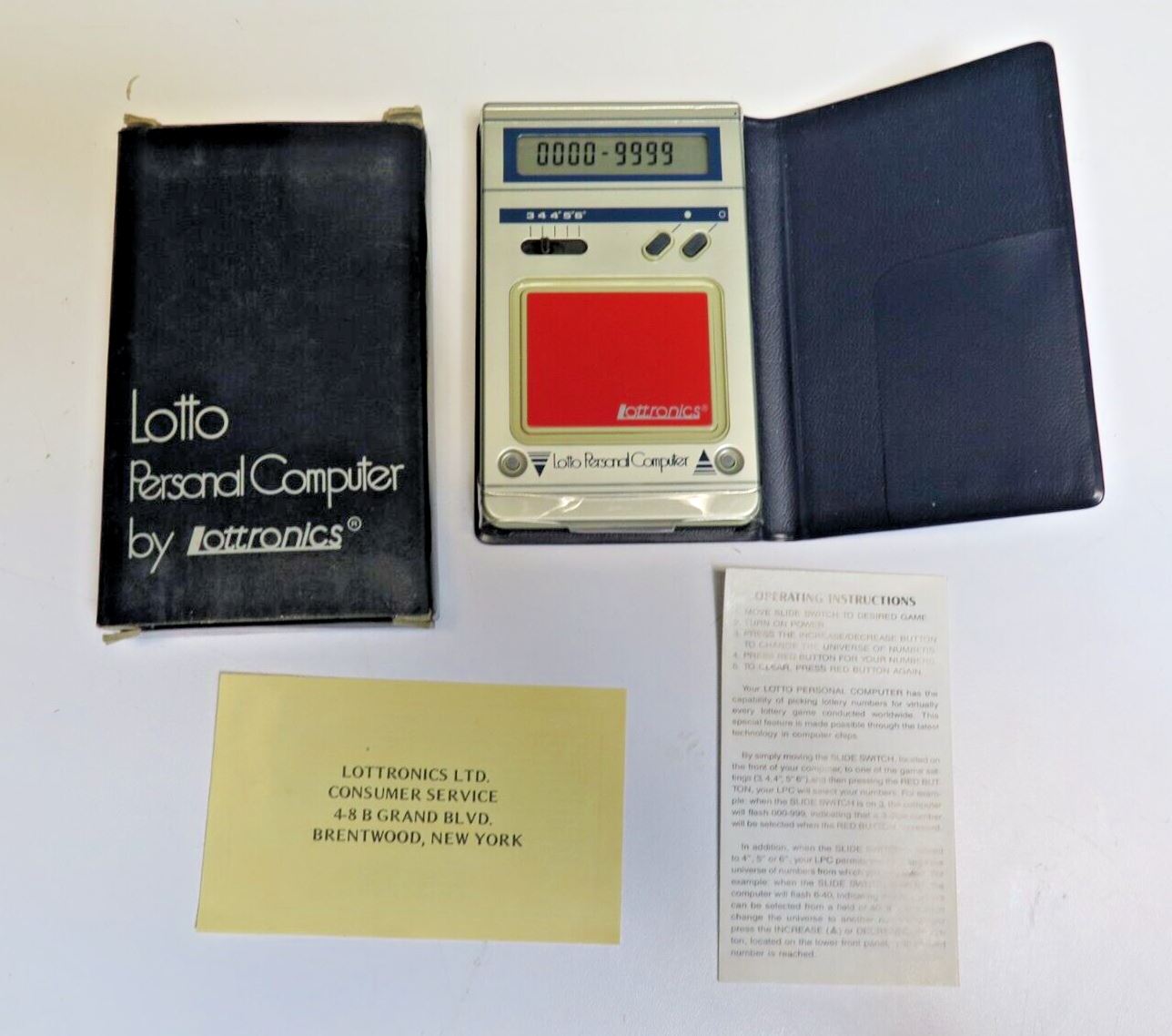 Lotto Personal Computer, w/ Original Box & Papers, Instructions - Lottronics