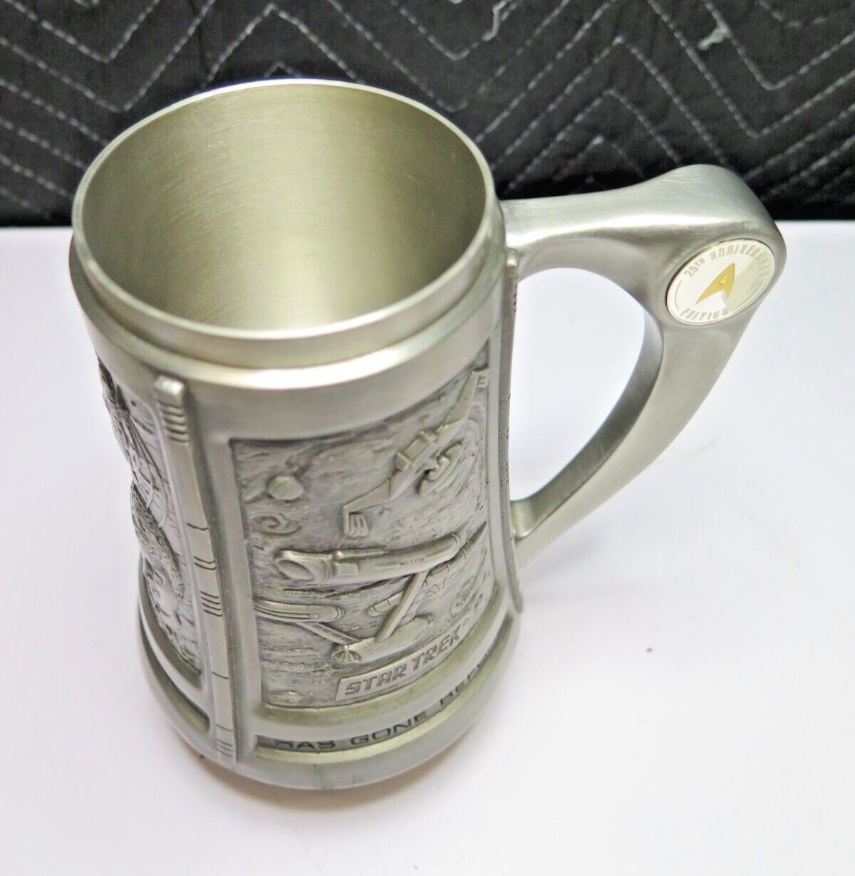 Star Trek 25th Anniversary Pewter Tankard Mug Stein Franklin Mint 1991 w/ COA