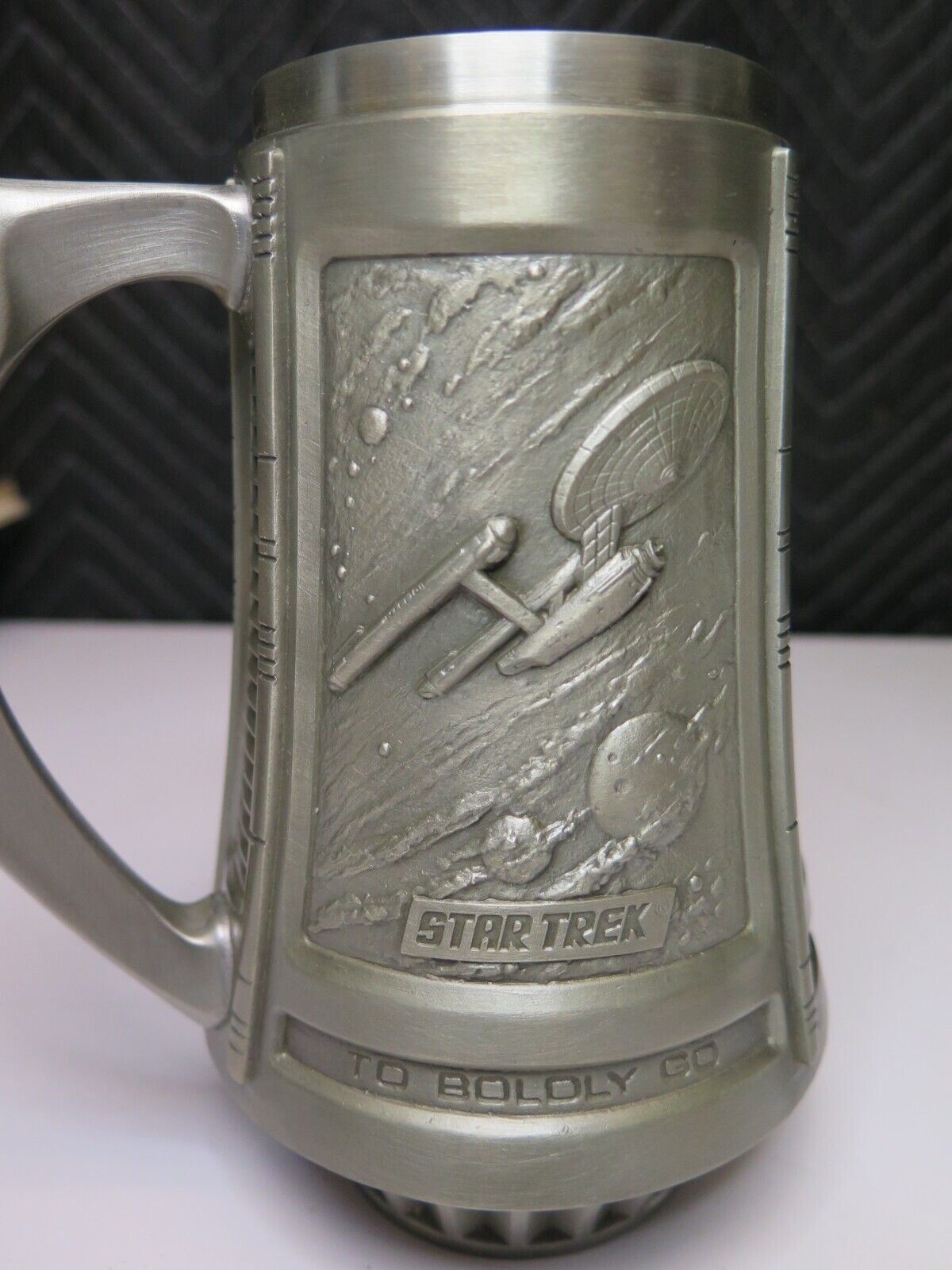 Star Trek 25th Anniversary Pewter Tankard Mug Stein Franklin Mint 1991 w/ COA