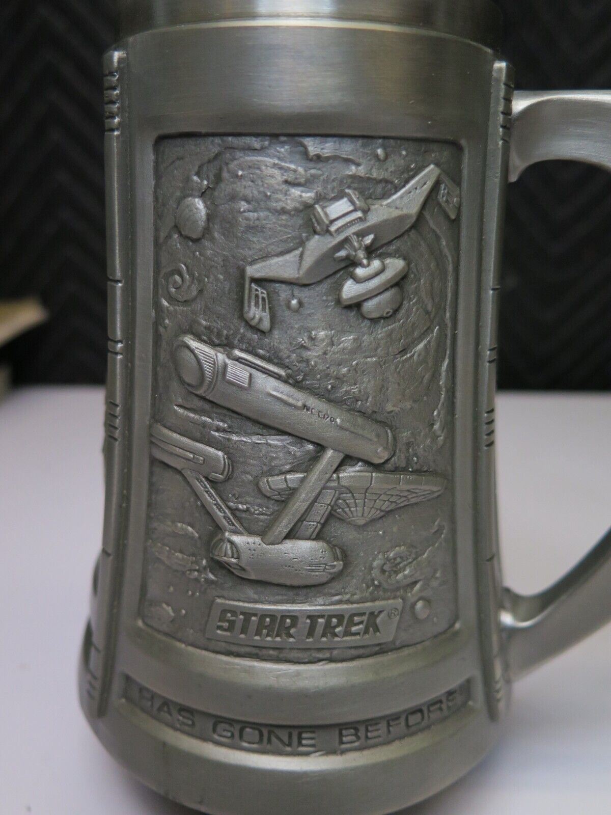 Star Trek 25th Anniversary Pewter Tankard Mug Stein Franklin Mint 1991 w/ COA