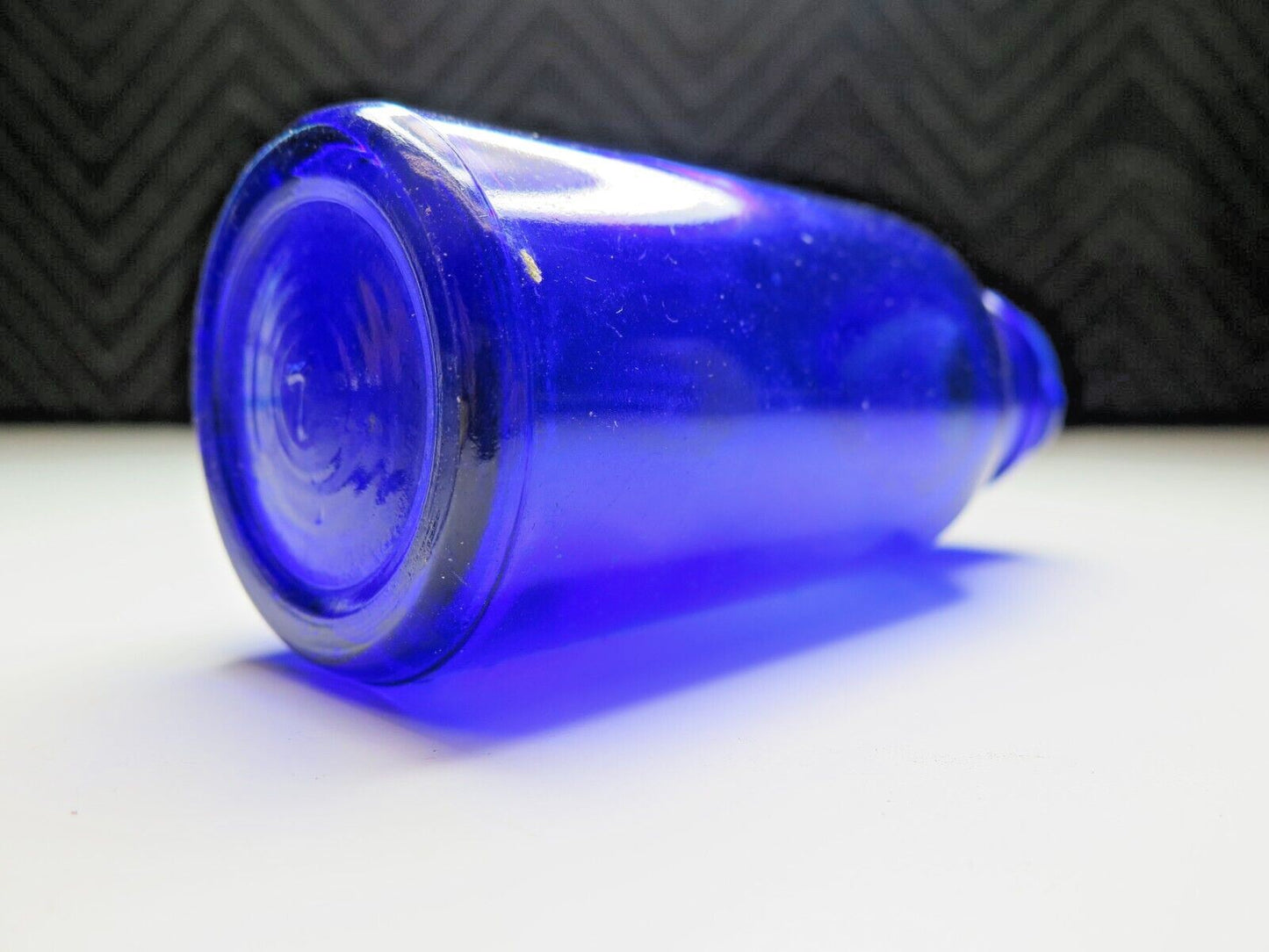Cobalt BROMO SELTZER Emerson Bottle, Medium 5 inch, Blue Vintage Glass Medicinal