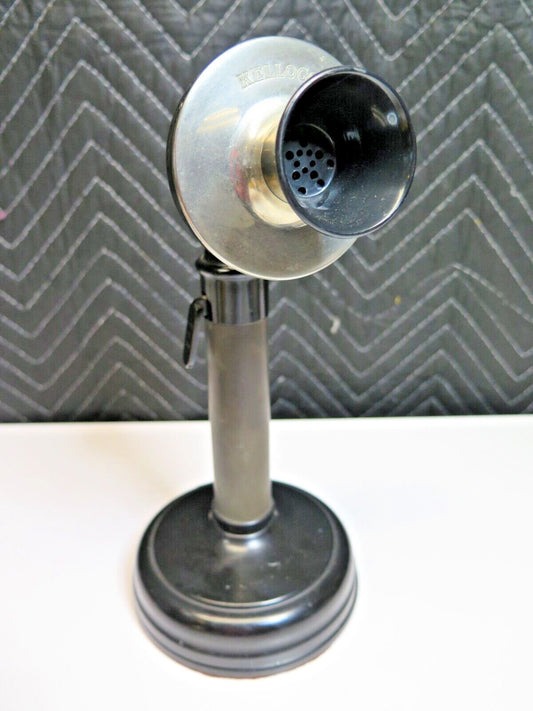 Vintage Kellogg T-32 Press to Talk Candlestick Microphone US Army Military 1940s