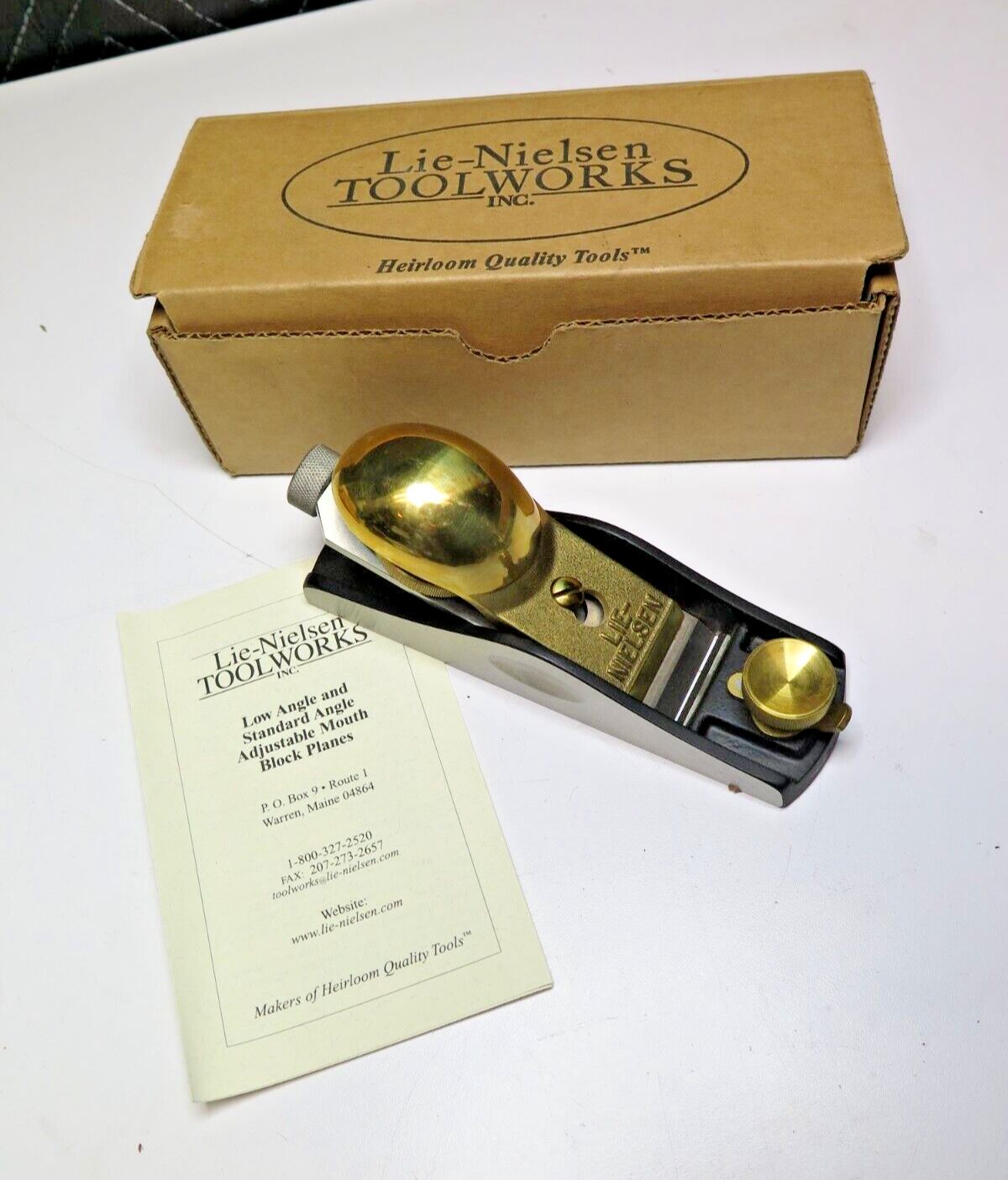 Lie-Nielsen No. 9 1/2 Standard  20 degree Angle Adjustable Mouth Block Plane