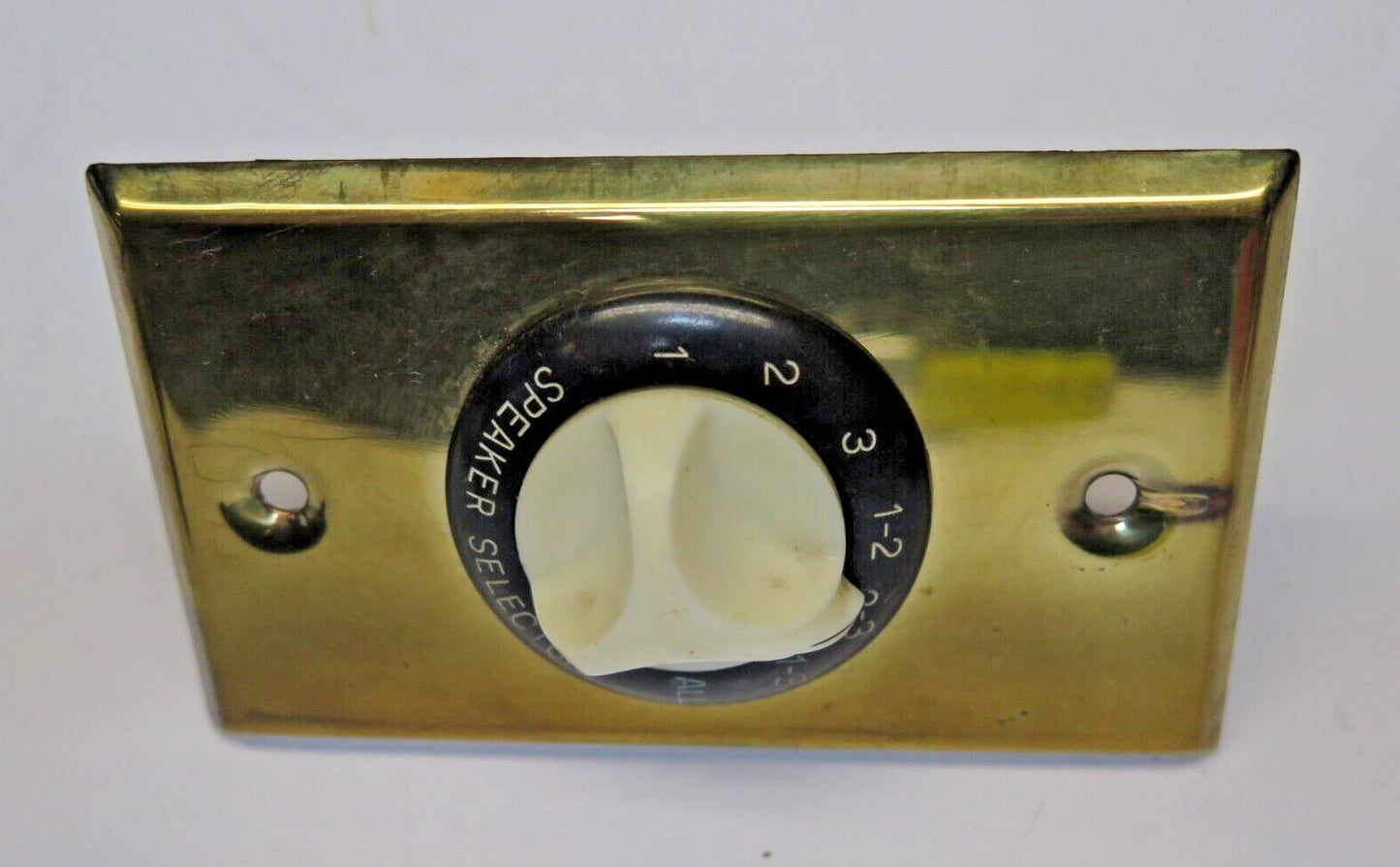 Vintage Audiotex Stereo Speaker Selector Wall Switch - Gold Tone Single Gang