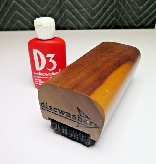 Vintage Discwasher D3 Vinyl Record Cleaner Brush w/ Solution Bottle, No Box